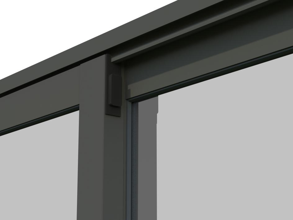 Safety plugs in the top of the doors prevent the door leaves from being lifted out.